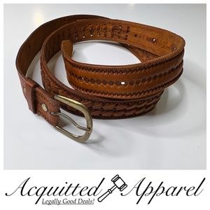 Hand Made Leather Men's Belt Weaved